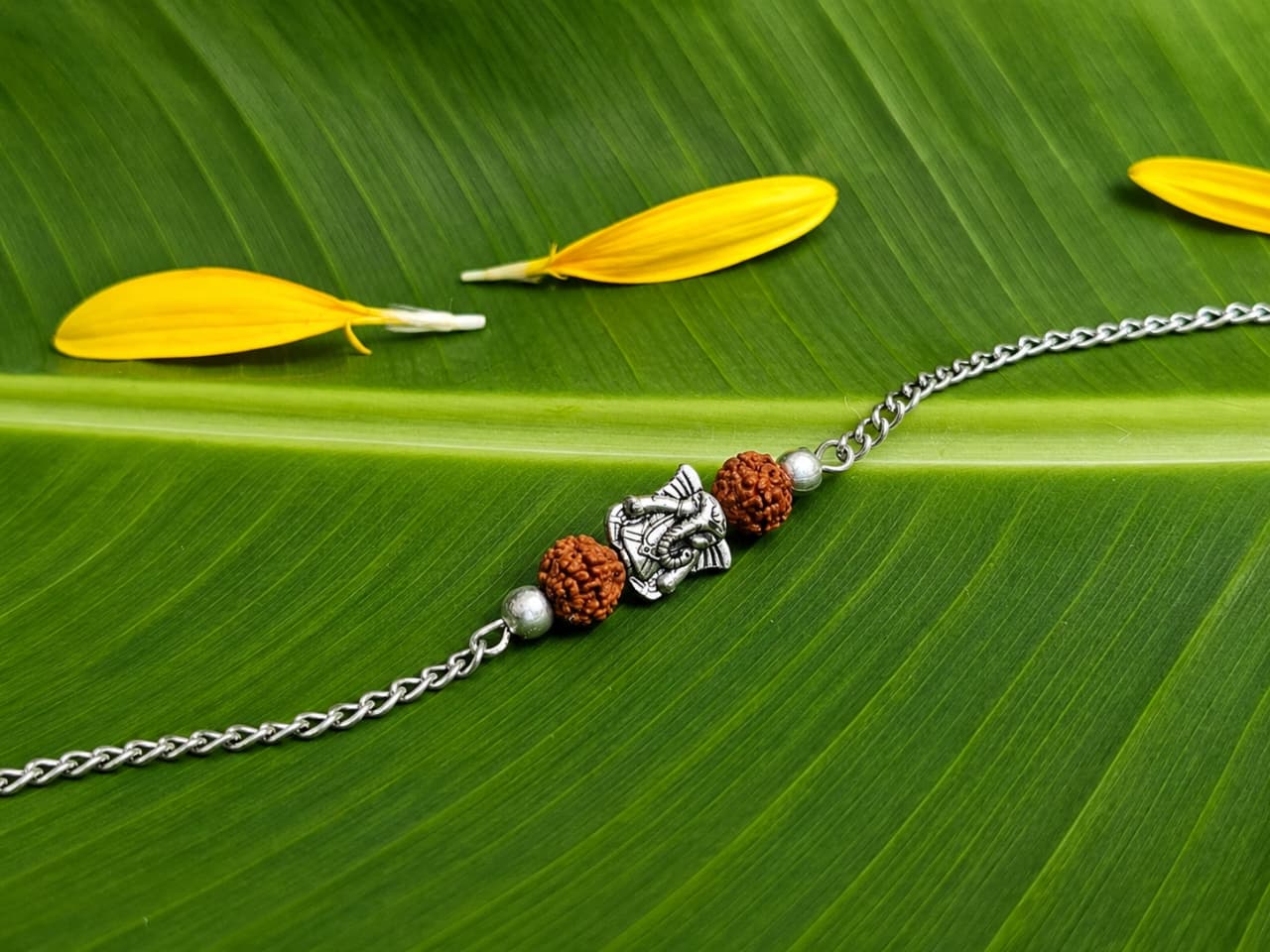 Sacred Ganesha Chain Bracelet Rakhi