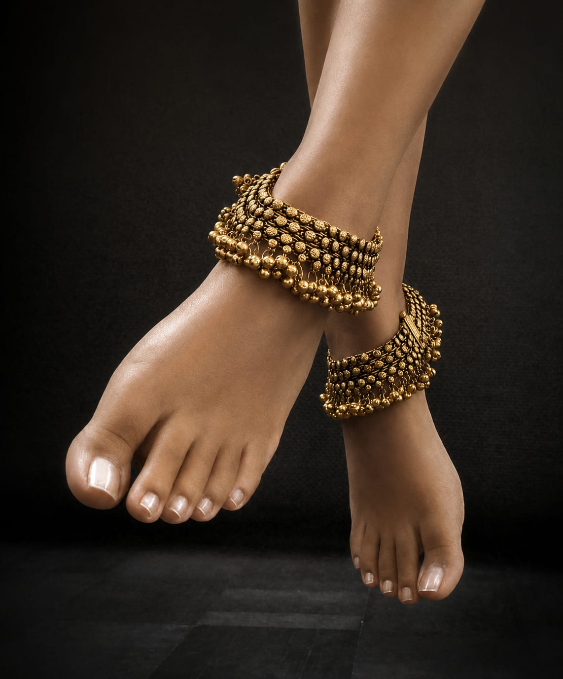 Large Tribal Anklet with Bells - Pair