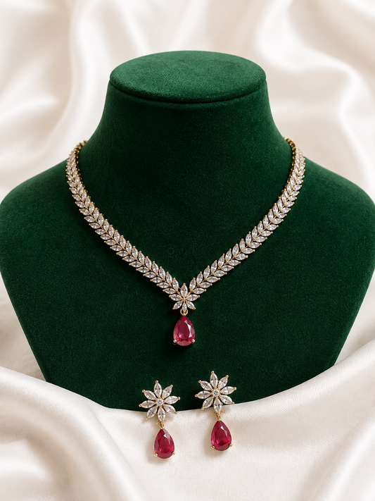 Éclat Blossom - American Diamond Set
