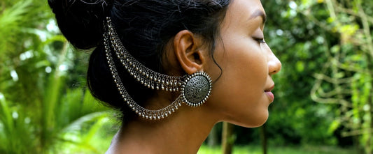 Mandala & 3 Layers Bahu Bali Earrings