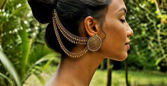 Mandala & 3 Layers Bahu Bali Earrings