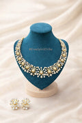 Floral American Diamond Necklace Set - Wedding & Party Jewellery
