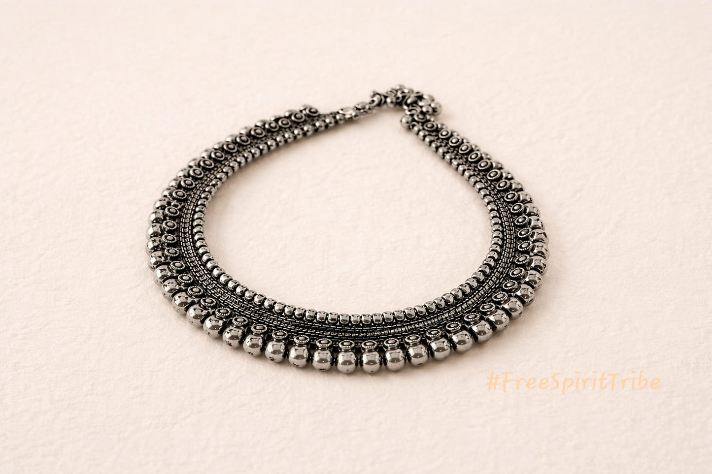 Classy Beads Necklace - Premium Oxidised
