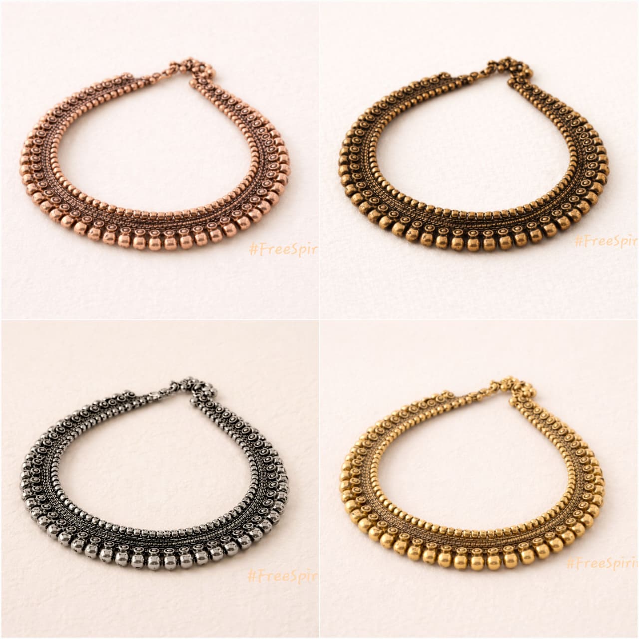 Classy Beads Necklace - Premium Oxidised