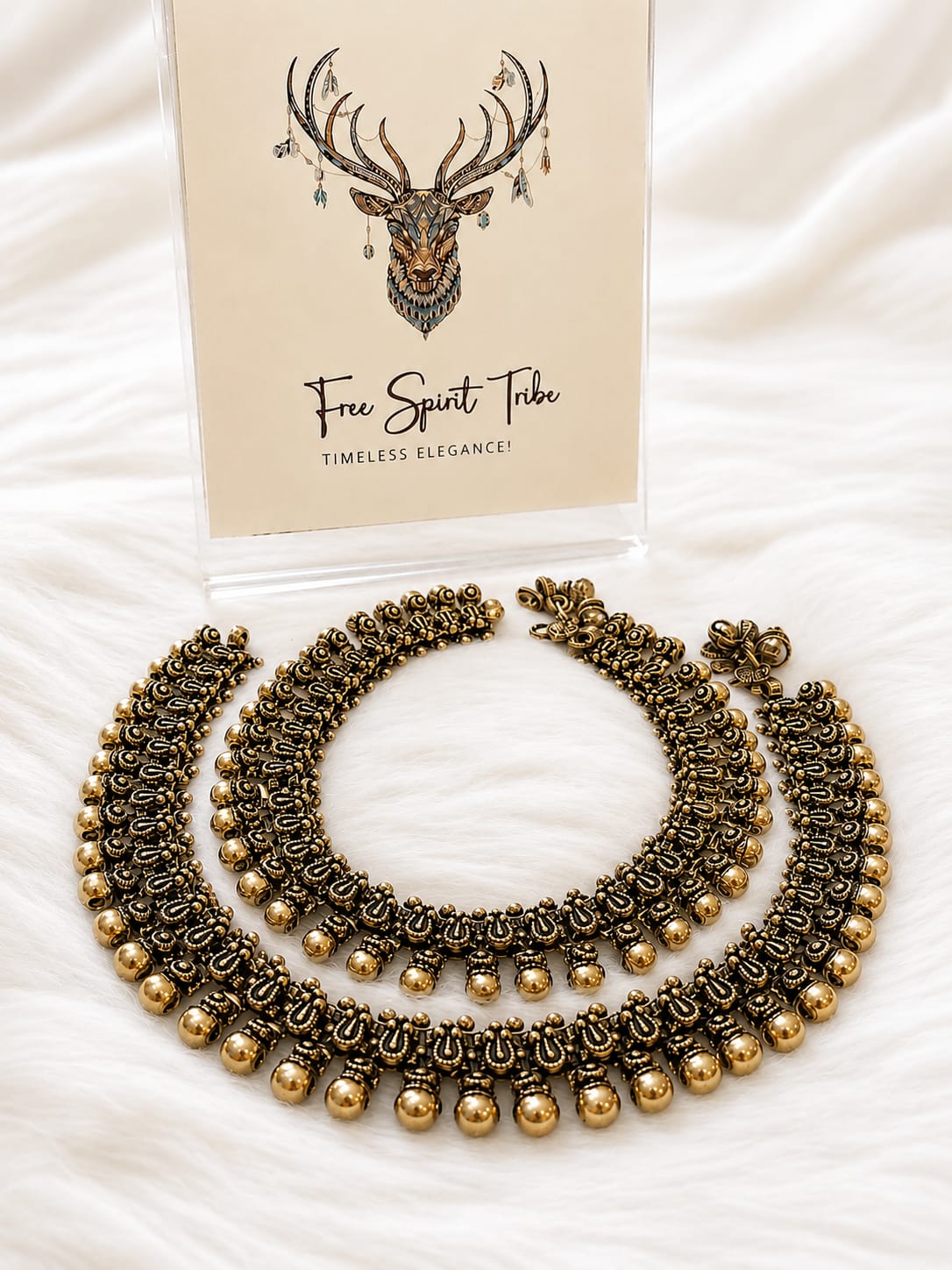 Prestige Vintage Beads Anklet - Pair