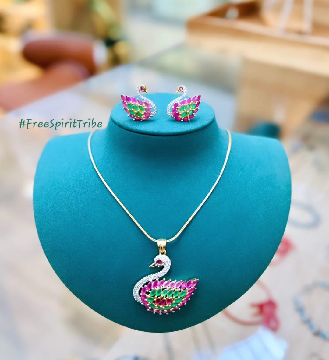 Elegant Swan Set - American Diamond