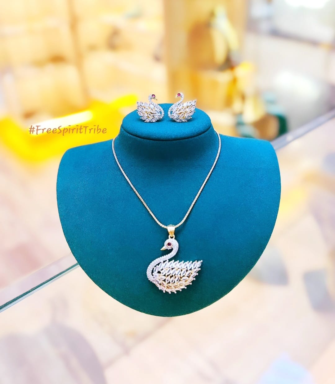 Elegant Swan Set - American Diamond