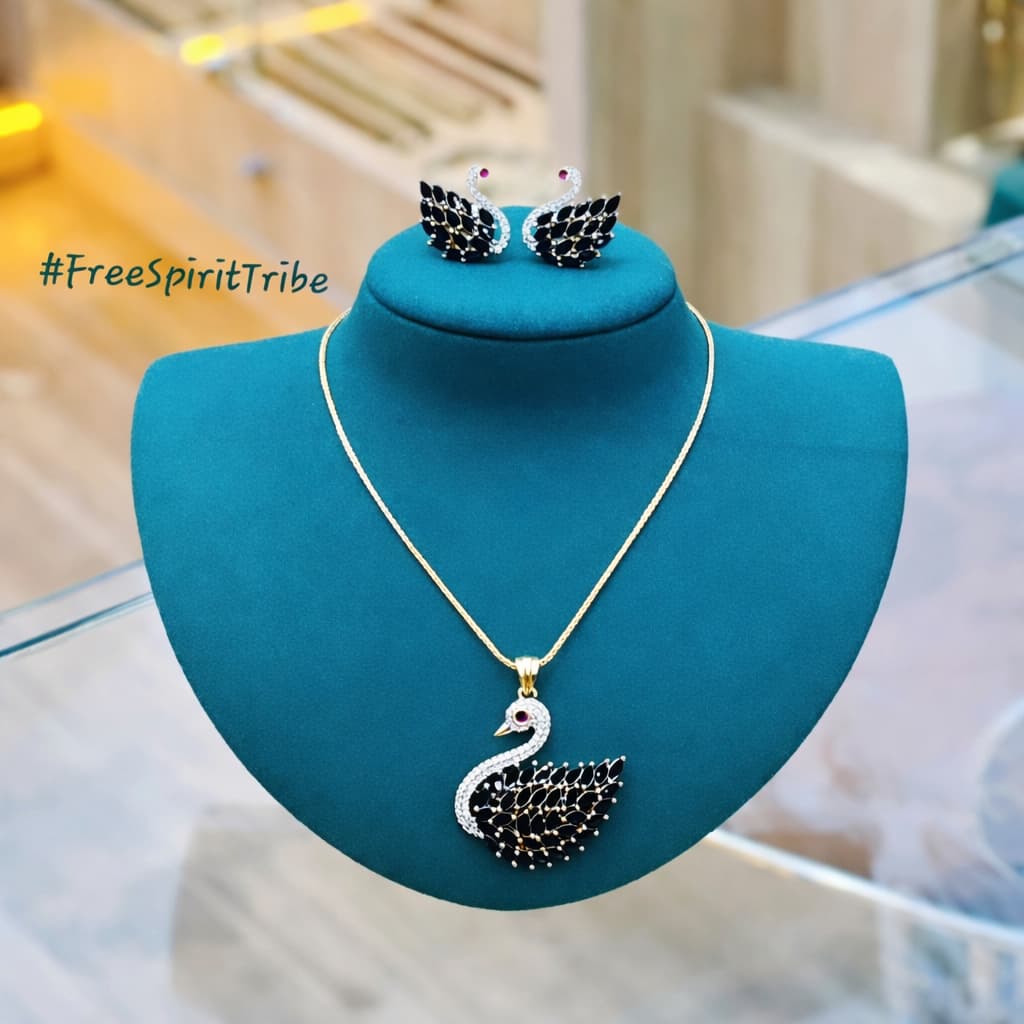Elegant Swan Set - American Diamond