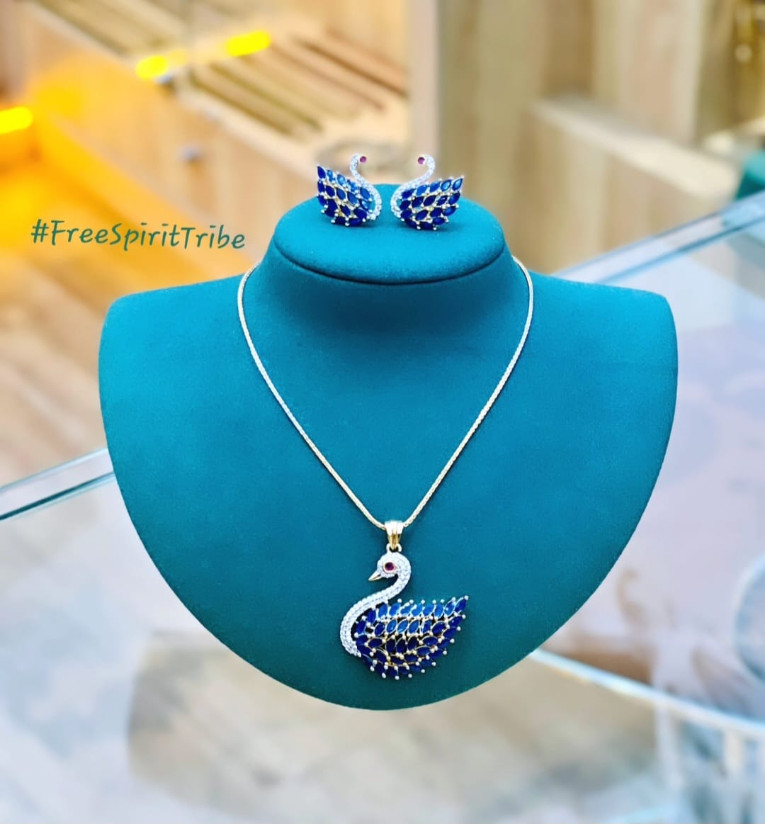 Elegant Swan Set - American Diamond