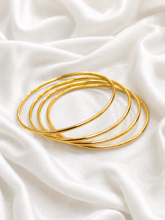 Serene Glow Sophisticated Bangles - 2.5mm - Set of 4