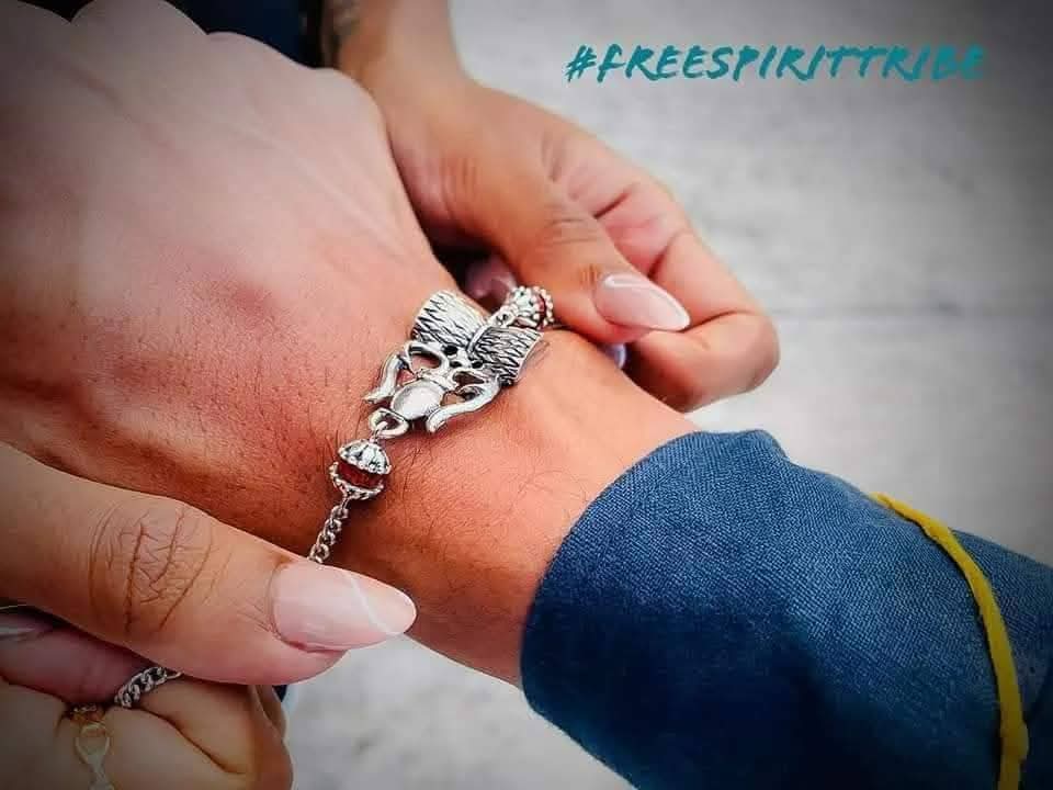 Trishul Rudraksha Rakhi Bracelet - Chain