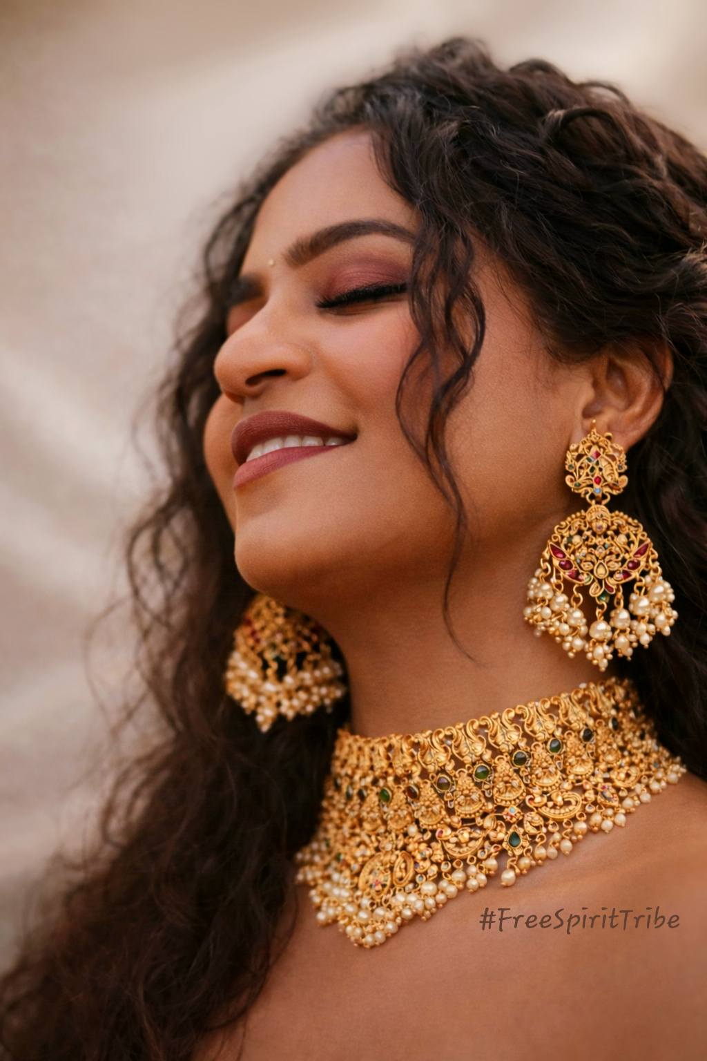 Maha Laxmi Choker With Pearls